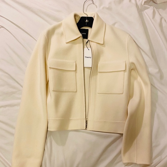 Theory Ivory Wool Jacket